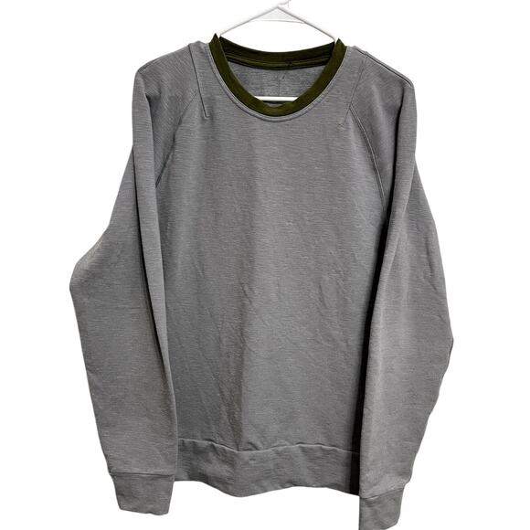 Lululemon Men’s City Sweat Crew Heathered Gray Sweater Size L Athleisure - Picture 1 of 2
